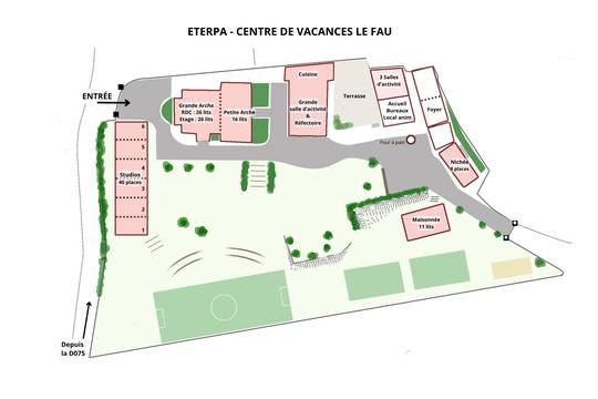 Plan Centre le Fau de Roissard - Eterpa